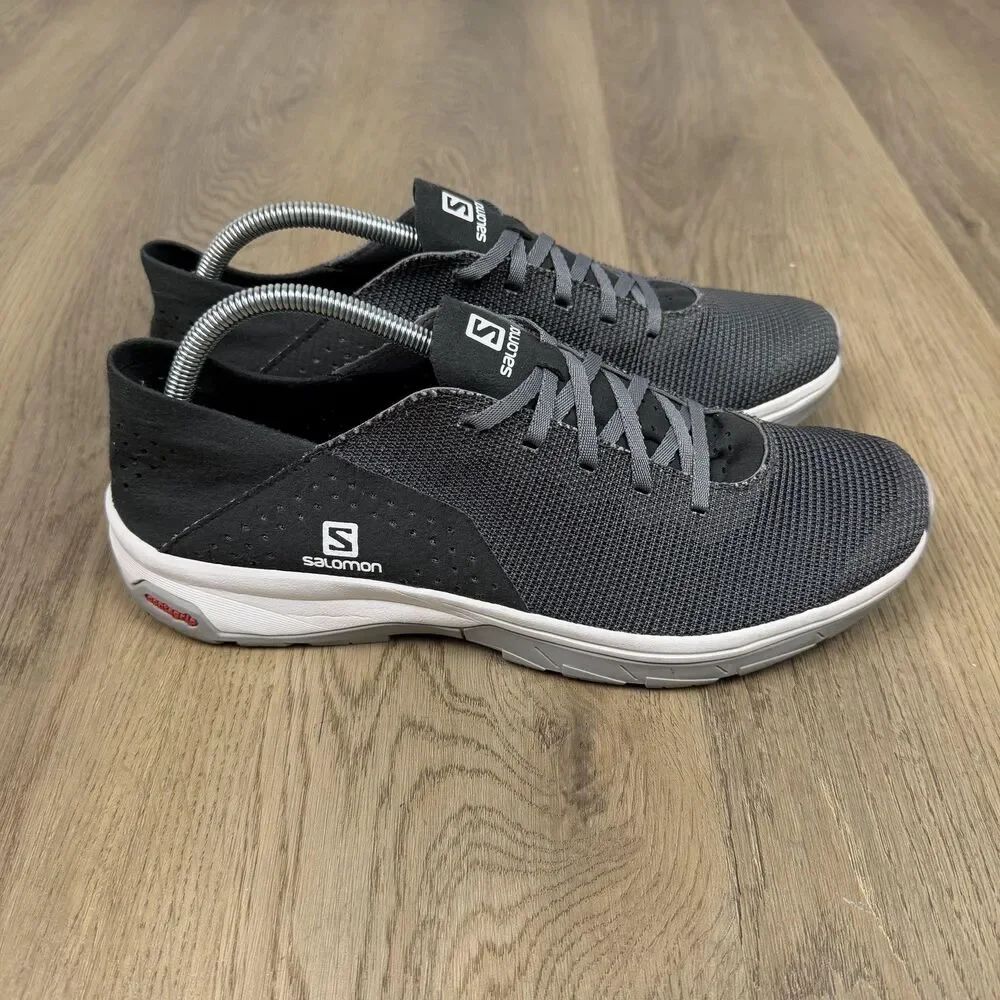 Salomon Tech Lite Shoes Mens Size 9.5 Gray Mesh Lightweight Walking 409857